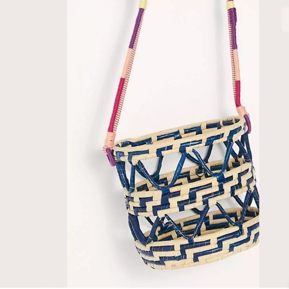 Free People Nannacay Laelia Mixed Straw Bucket Bag